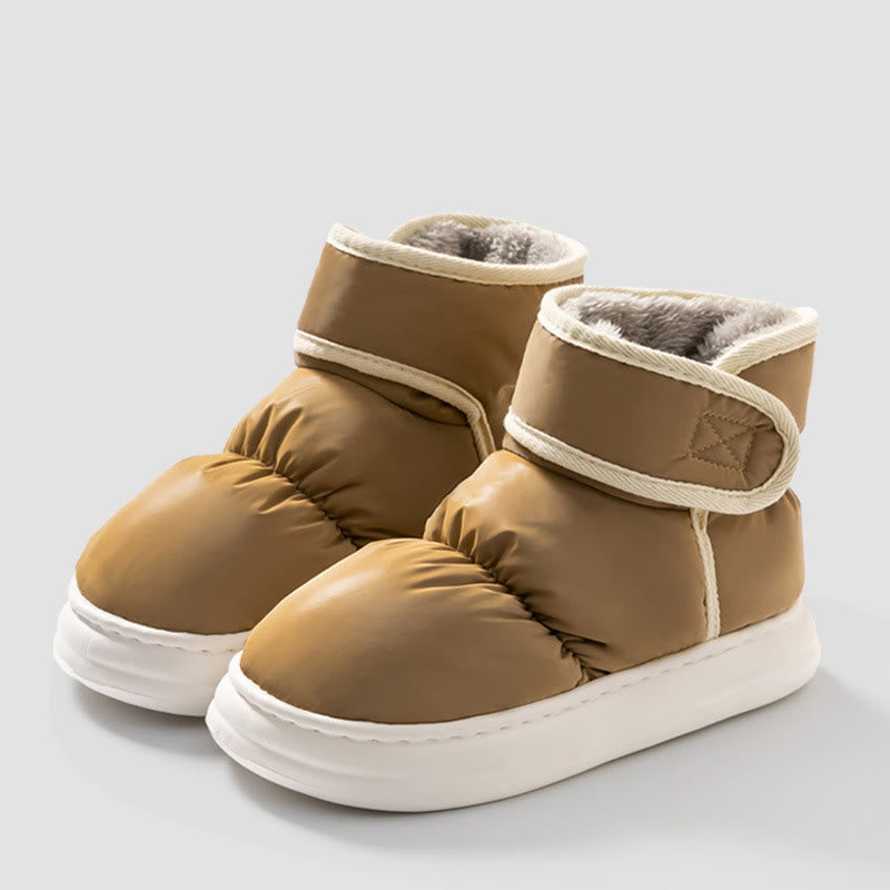 Plus Size Warm High Top Slippers - Coffee - EU44-45(US9-10) - image 11