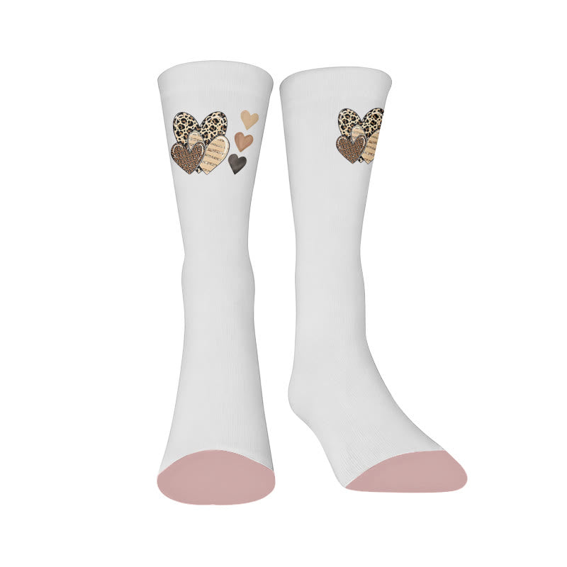 Leopard Butterfly Heart Socks - Heart(1 Pair) - EU37-44(US4-10) - image 9
