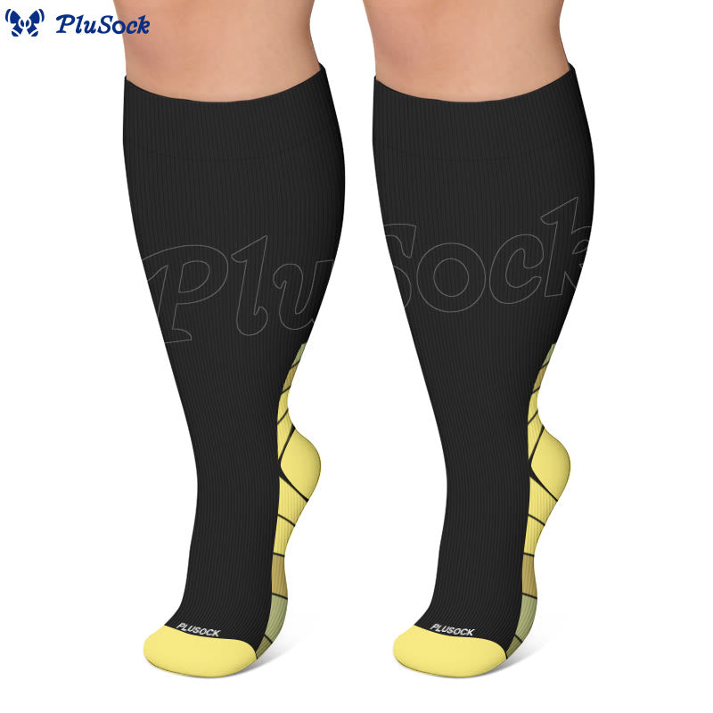 Plus Size Contrast Heel Compression Socks - image 7