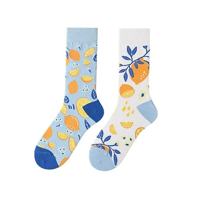 Lemon Pattern Quarter Socks - image 1