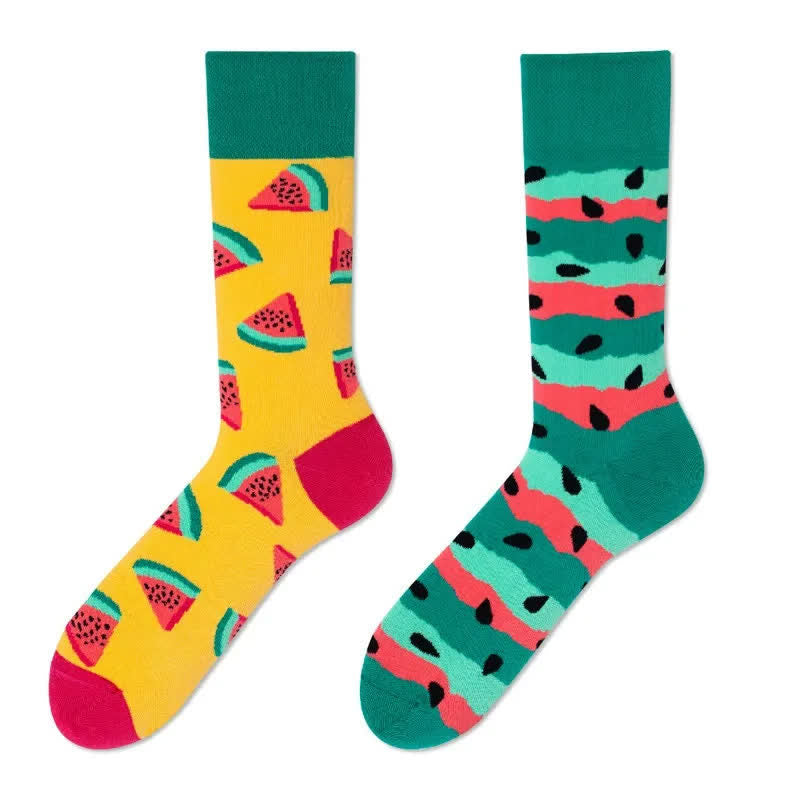 Watermelon Pattern Quarter Socks - image 1