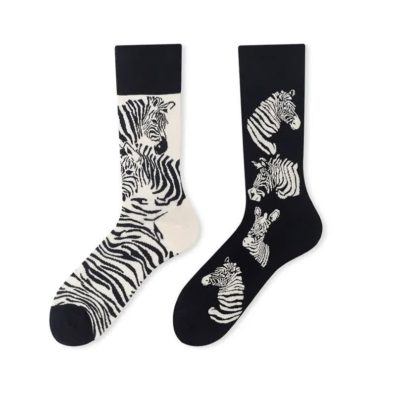 Funny Zebra Quarter Socks - image 1