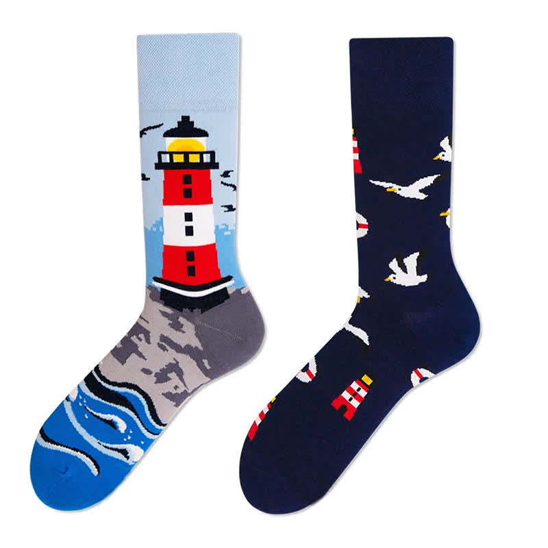 Seagull Lighthouse Quarter Socks - image 1