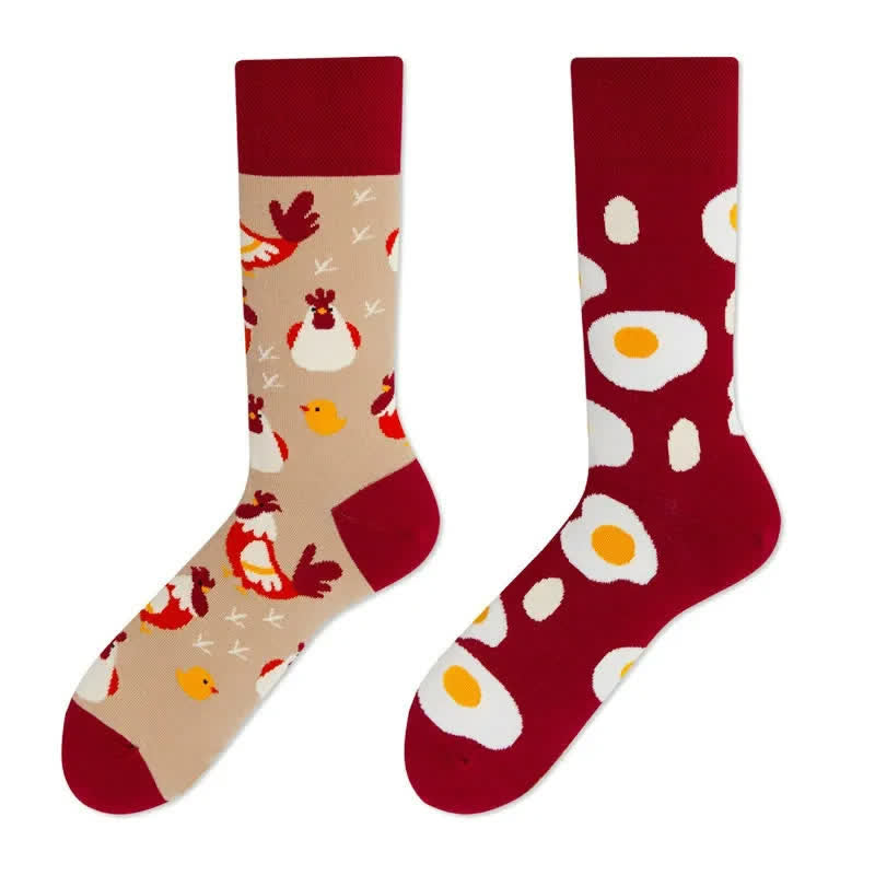 Chicken Egg Quarter Socks - image 1
