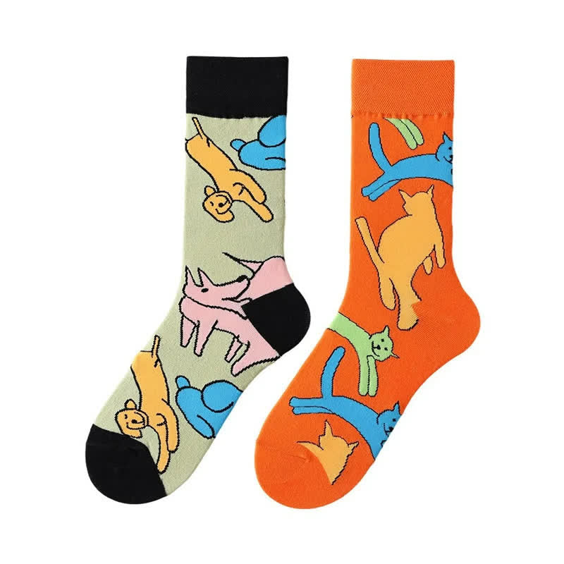 Playful Dog Cat Quarter Socks - image 1