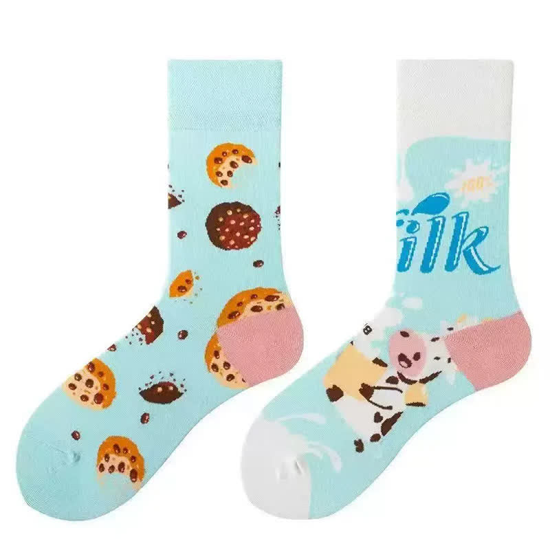 Milk Cookie Cow Quarter Socks - image 1