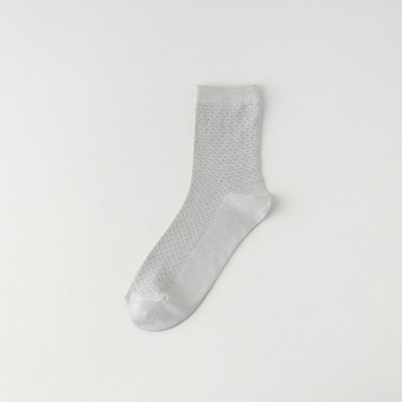 Bamboo Breathable Quarter Socks(6 Pairs) - Light Gray - EU39-44(US6-10) - image 6
