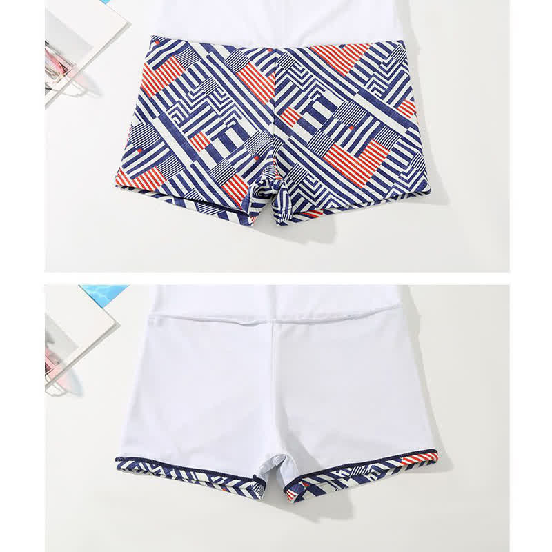 Navy Leaf Print Swimwear - image 12