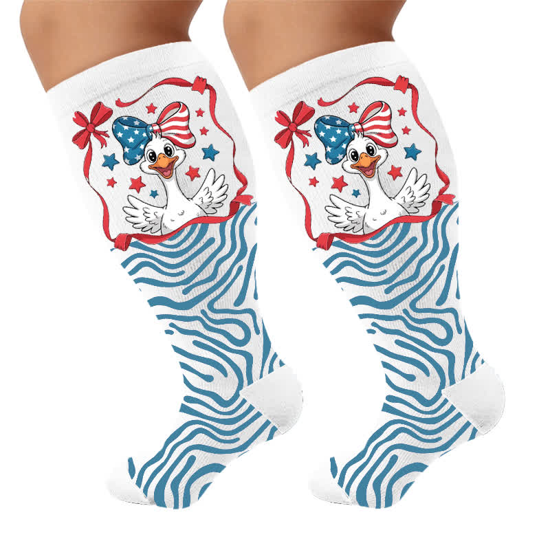 Plus Size Star Spangled Compression Socks - image 10