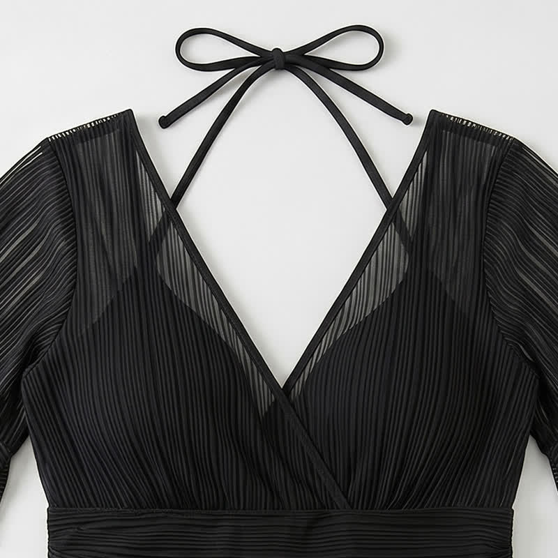 Black Sheer Wrap Swimwear - image 6