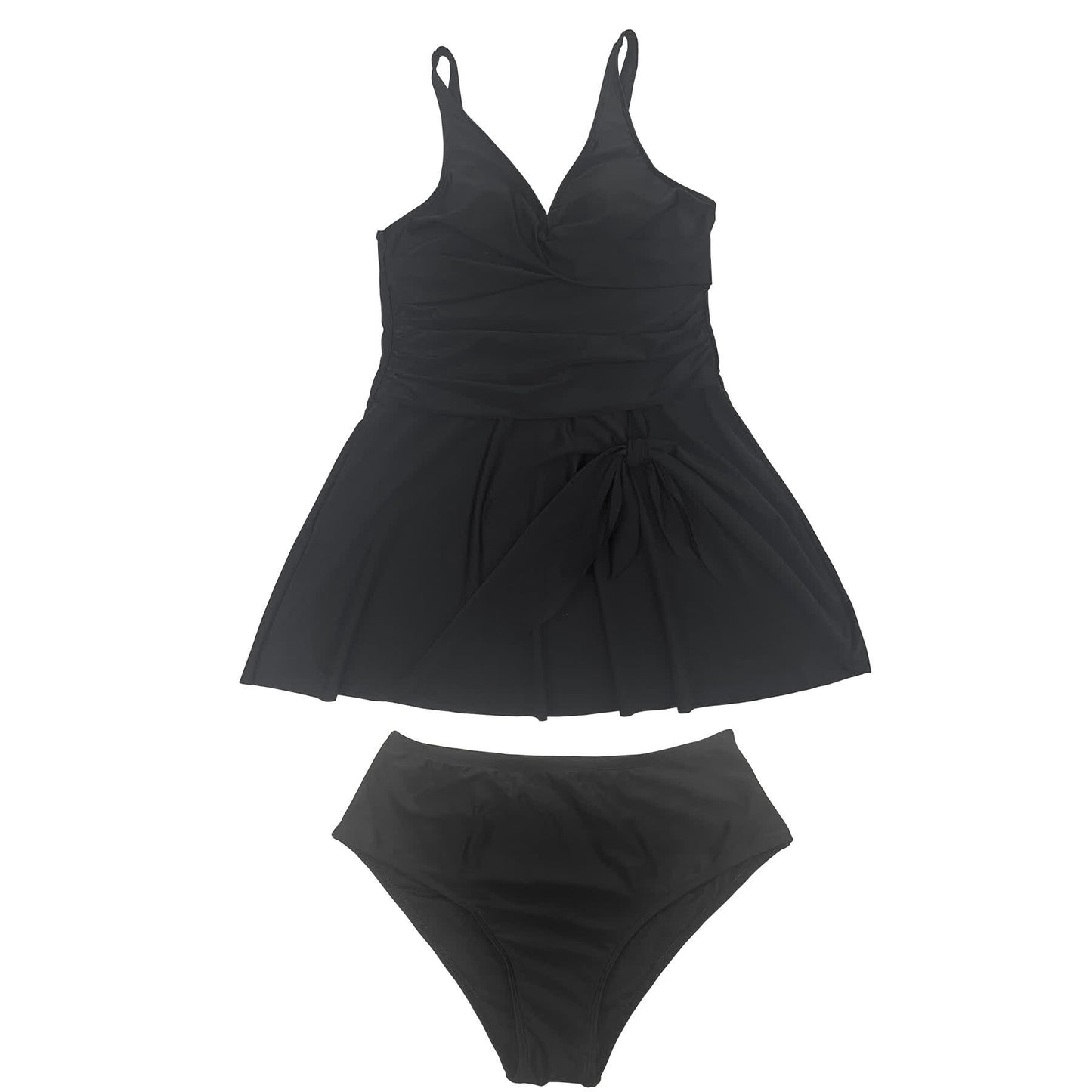 Surplice Skirted Swim Dress - image 7