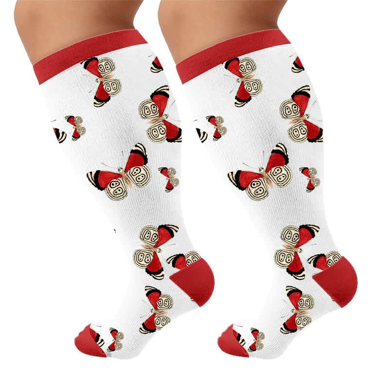 Plus Size Butterfly Flame Compression Socks - image 10