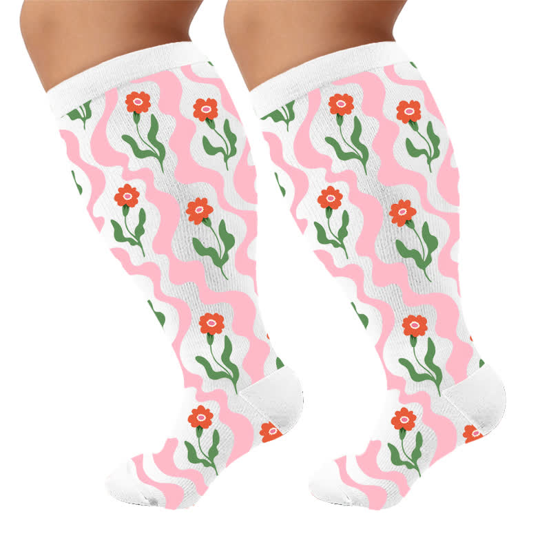 Plus Size Strawberry Vine Compression Socks - image 10