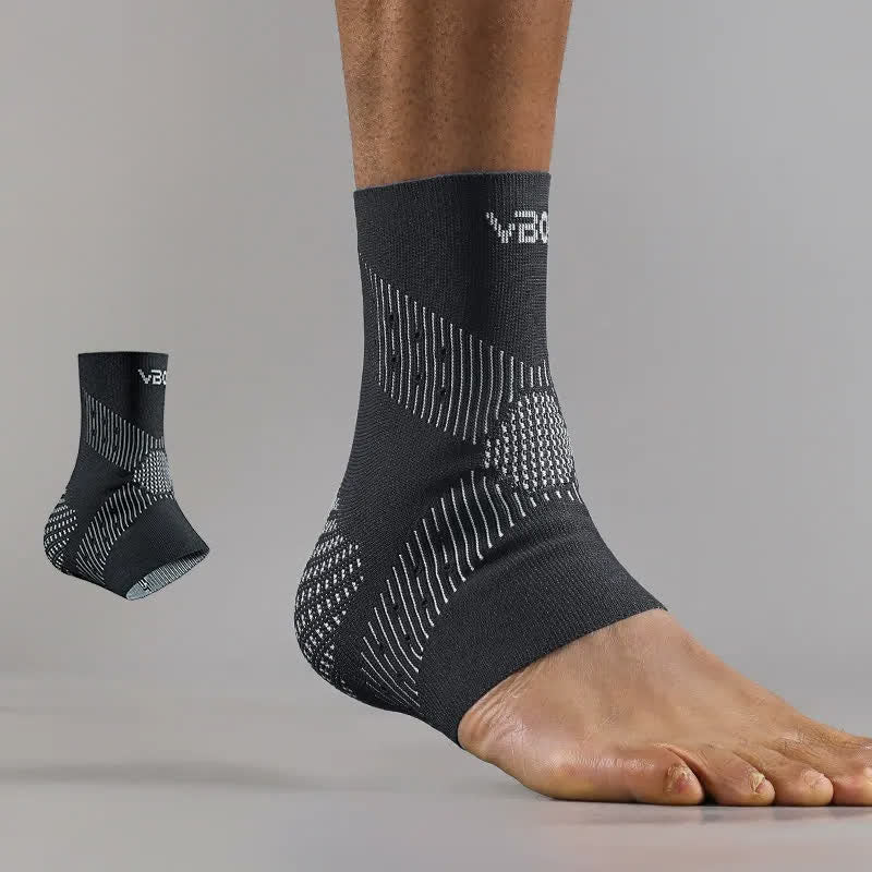 Plus Size 3D Knitted Ankle Braces - Dark Grey - XL - image 7