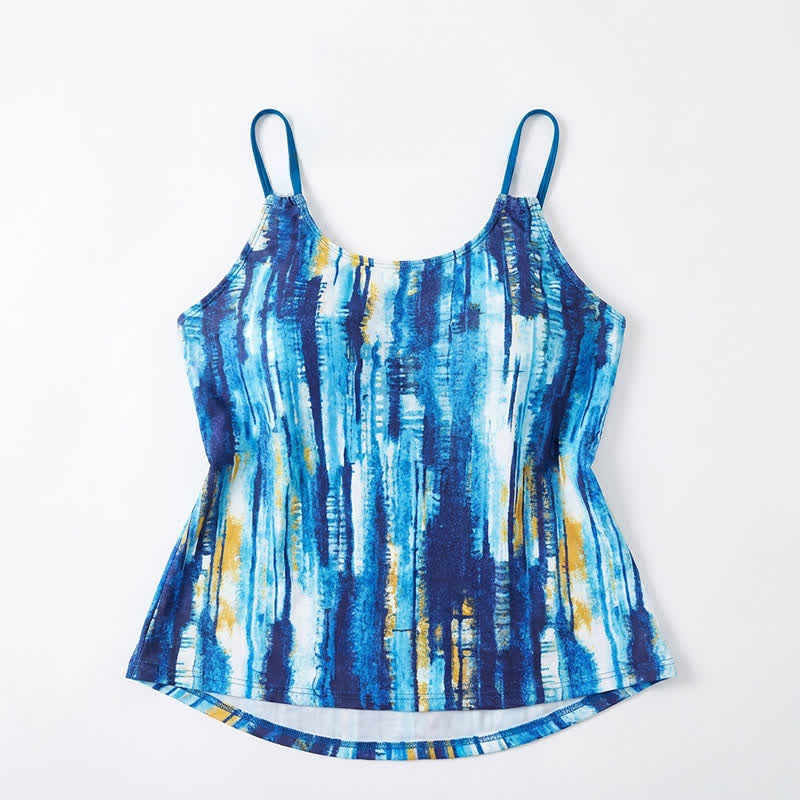 Blue Wave Stripe Scoop Neck Tankini Set - image 5