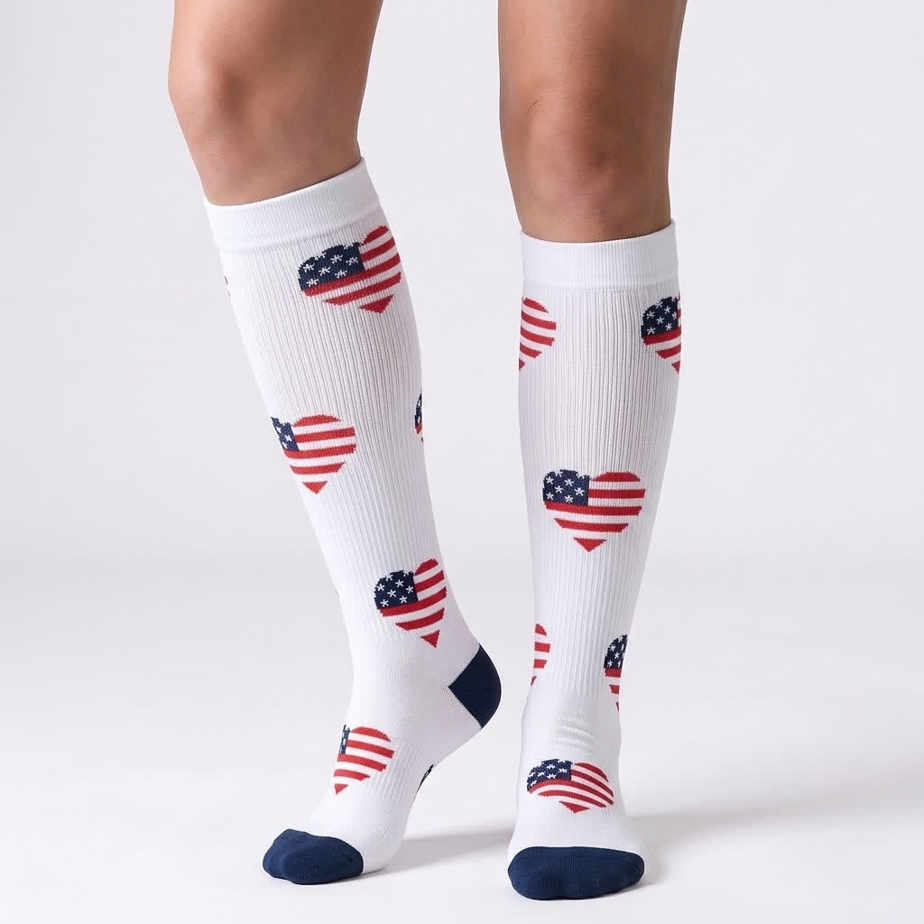 American Flag Compression Socks(6 Pairs) - White - S/M - image 17