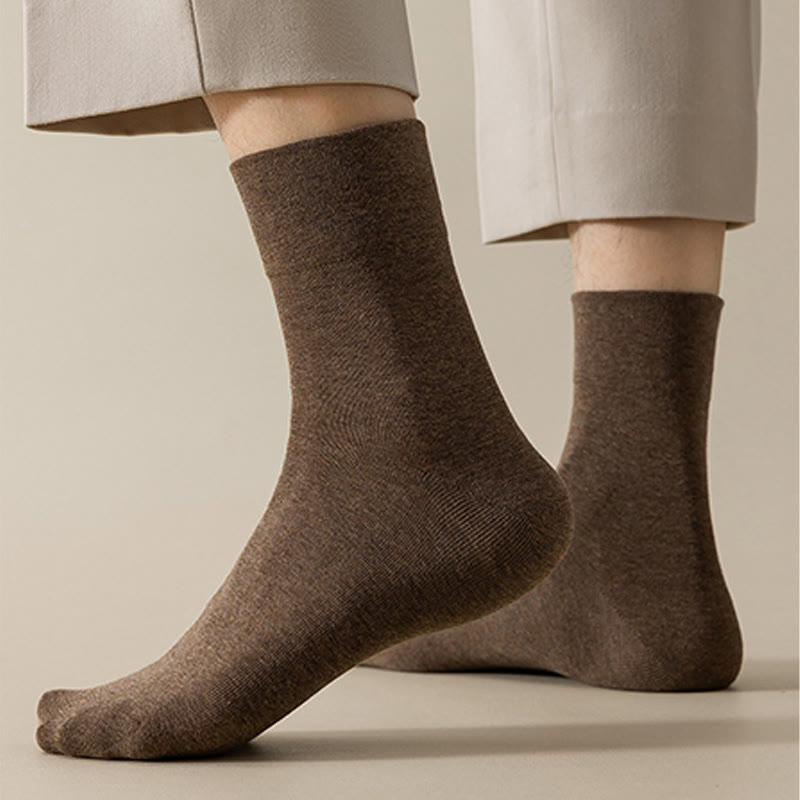 Plus Size Solid Color Breathable Quarter Socks(5 Pairs)