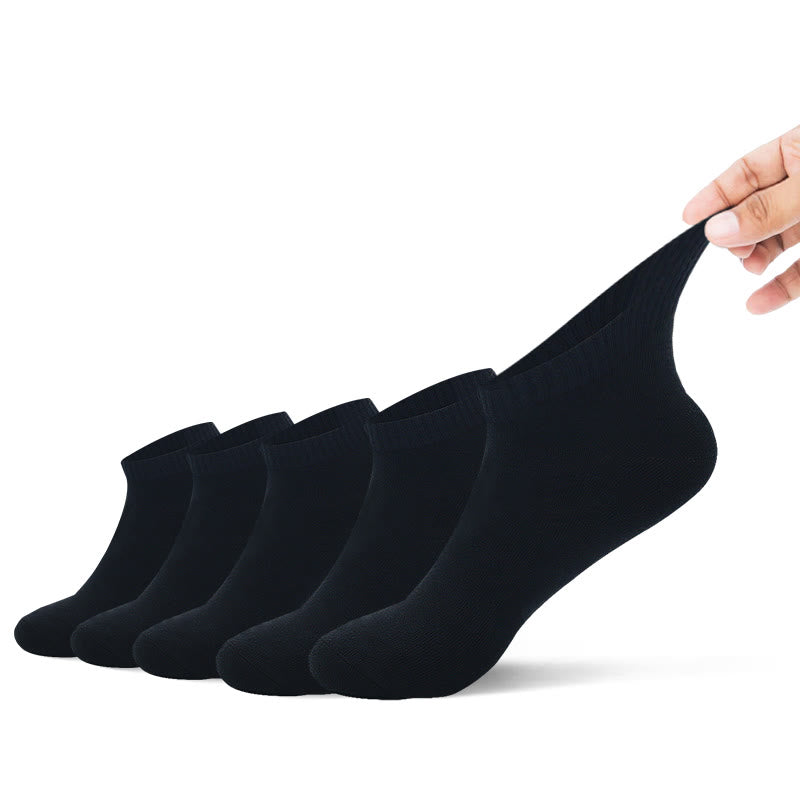 Deodorant Ankle Socks(5 Pairs) - 43-48 - Black - image 9