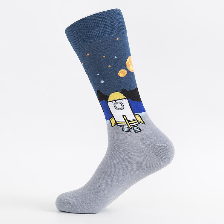 Alien Extraterrestrial Crew Socks(5 Pairs) - image 5