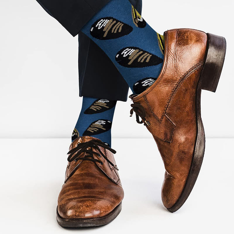 Plus Size Marine Series Fun Crew Socks(5 Pairs)