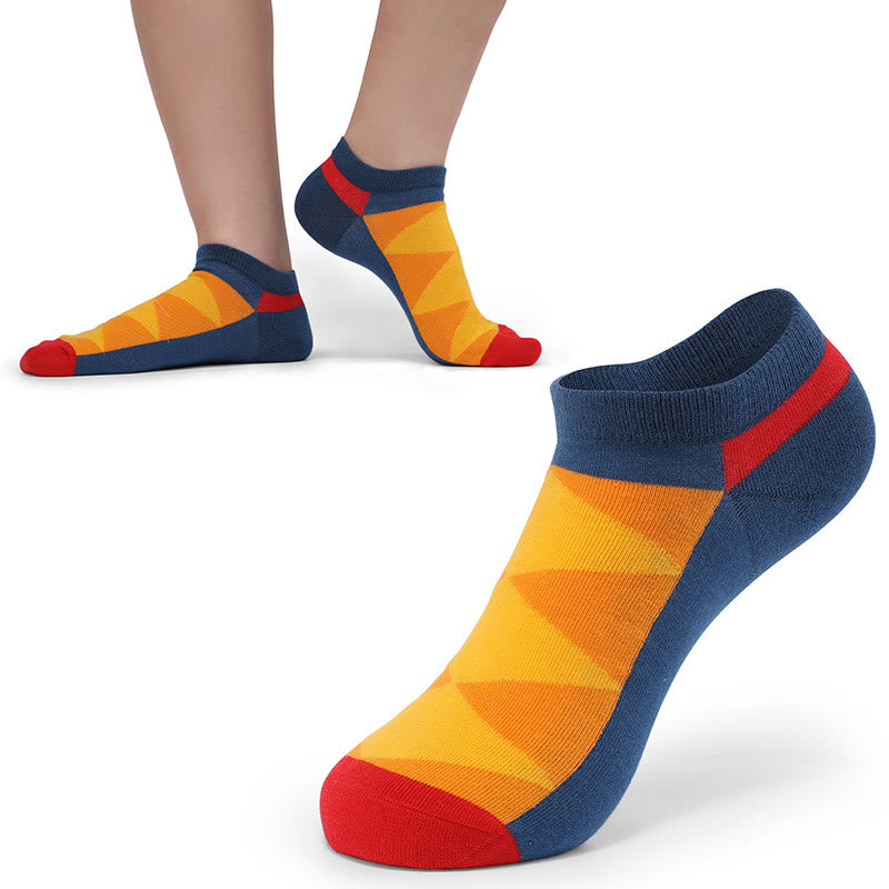 Plus Size Color Contrast Ankle Socks(5 Pairs)