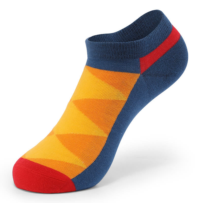 Plus Size Color Contrast Ankle Socks(5 Pairs)