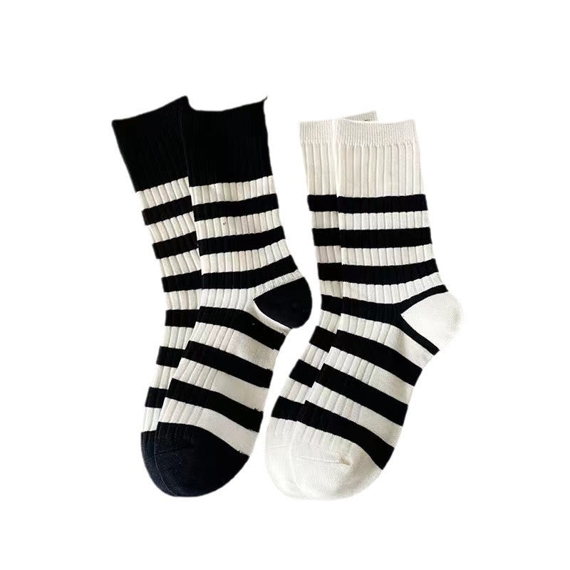Plus Size Sports Striped Quarter Socks(8 Pairs)
