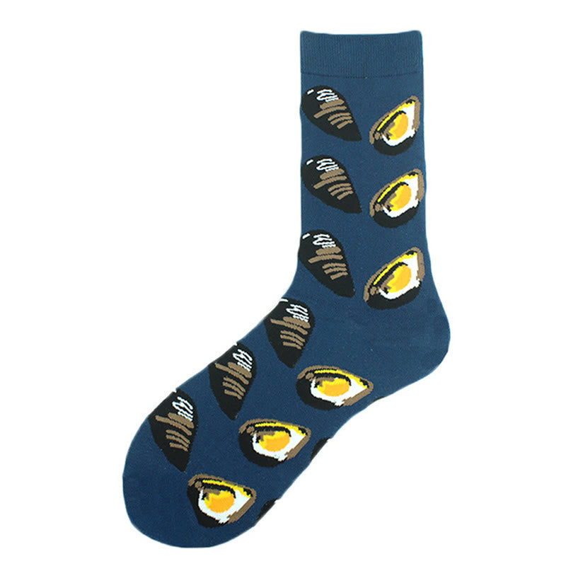 Plus Size Marine Series Fun Crew Socks(5 Pairs)