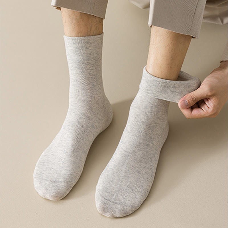 Plus Size Solid Color Breathable Quarter Socks(5 Pairs)