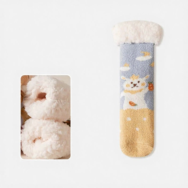 Cozy Bear Home Slipper Socks - Light Blue - EU34-39(US1-6) - image 5
