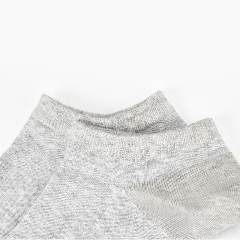 100% Cotton Plus Size Ankle Socks(6 Pairs)