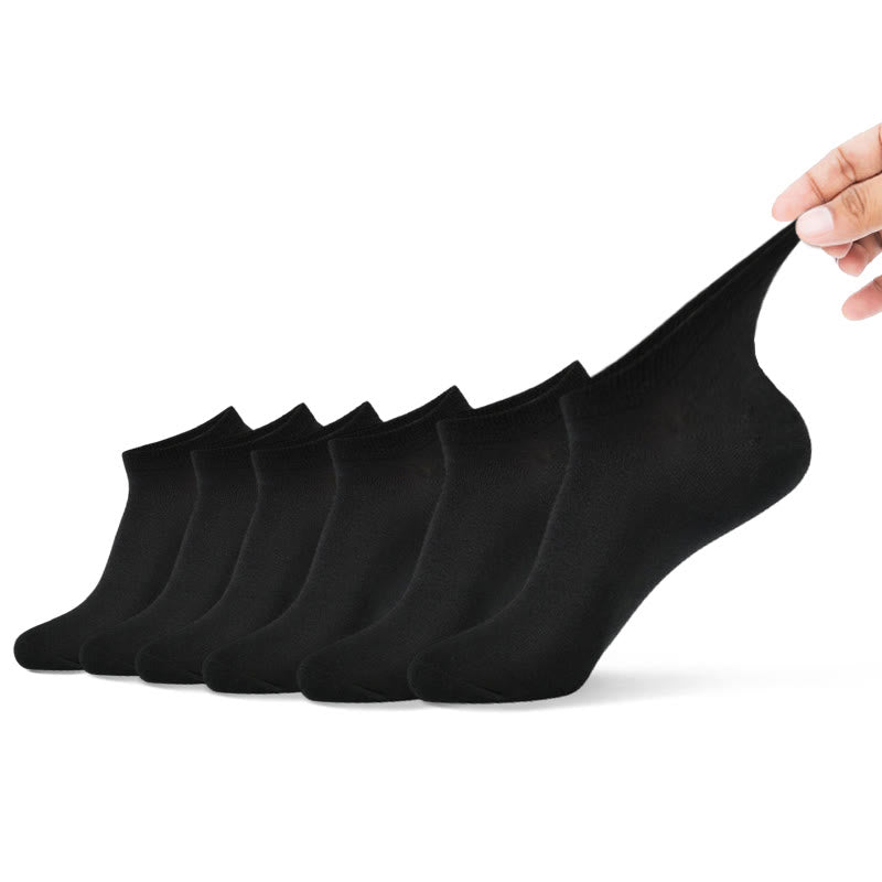100% Cotton Plus Size Ankle Socks(6 Pairs)