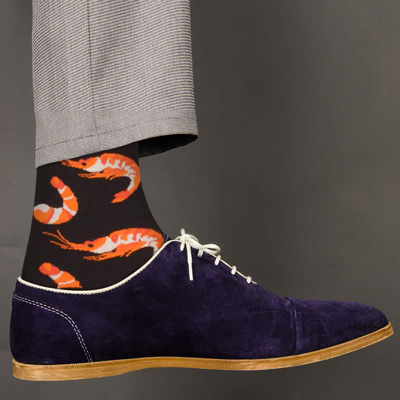 Plus Size Marine Series Fun Crew Socks(5 Pairs)
