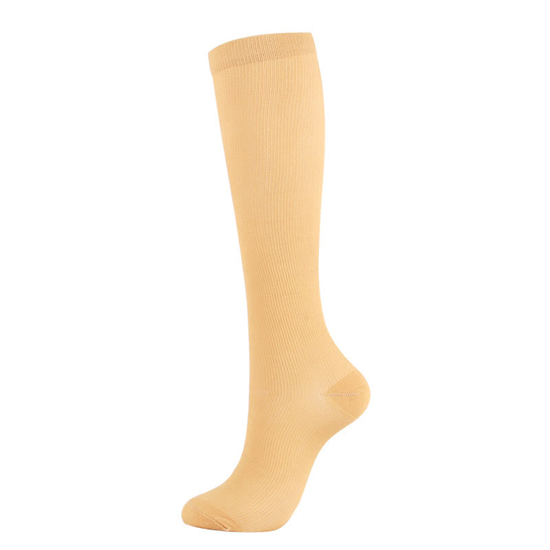 Plus Size Solid Color Anti-slip Compression Socks(6 Pairs) - image 7