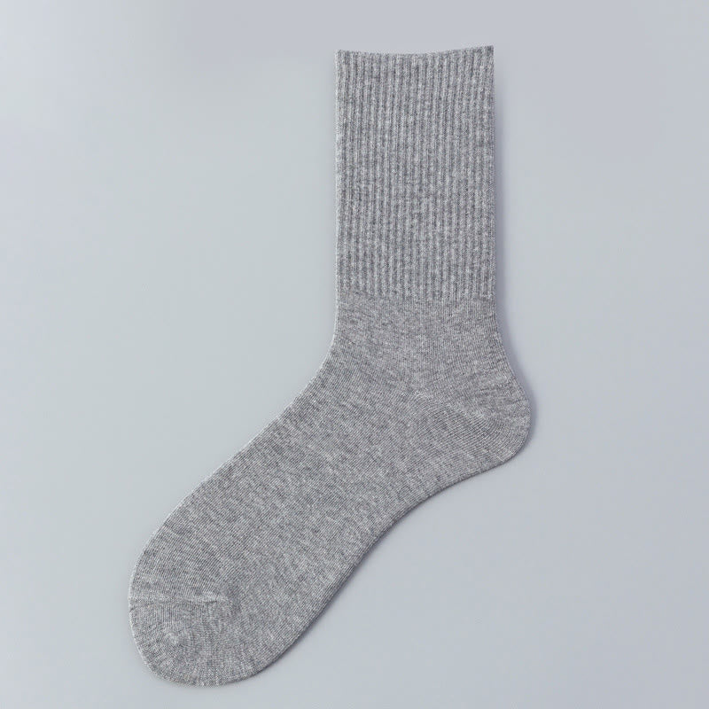 Breathable Soft Cotton Socks(3 Pairs) - 43-48 - Grey - image 9