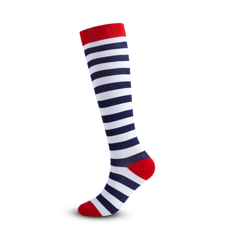 Colored Rhombus Compression Socks(5 Pairs)