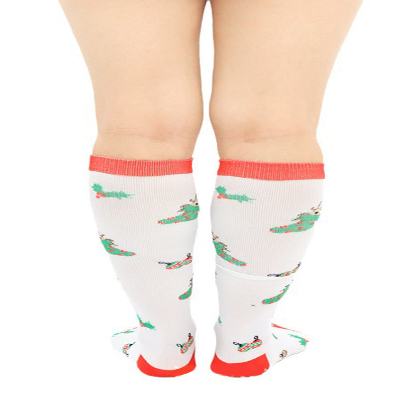 Christmas Sports Knee High Compression Socks(6 Pairs) - image 3