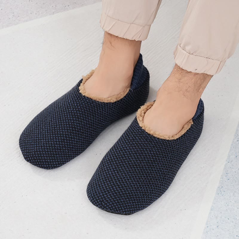 Plus Size Fuzzy Slipper Socks(2 Pairs) - Navy Blue - EU40-43(US7-9) - image 6