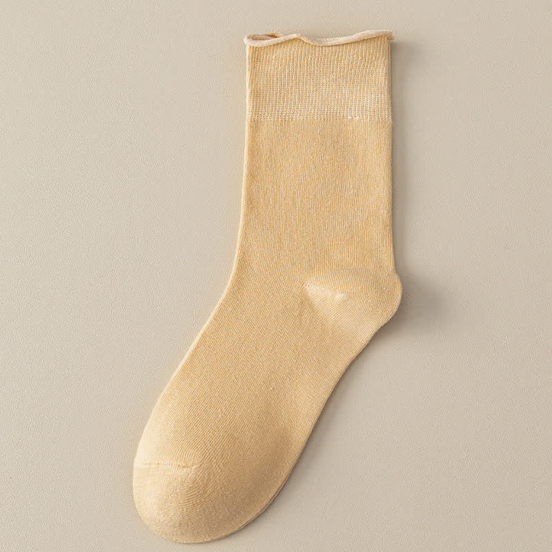Elastic Solid Quarter Socks(6 Pairs) - Nude - EU40-44(US8.5-12) - image 18