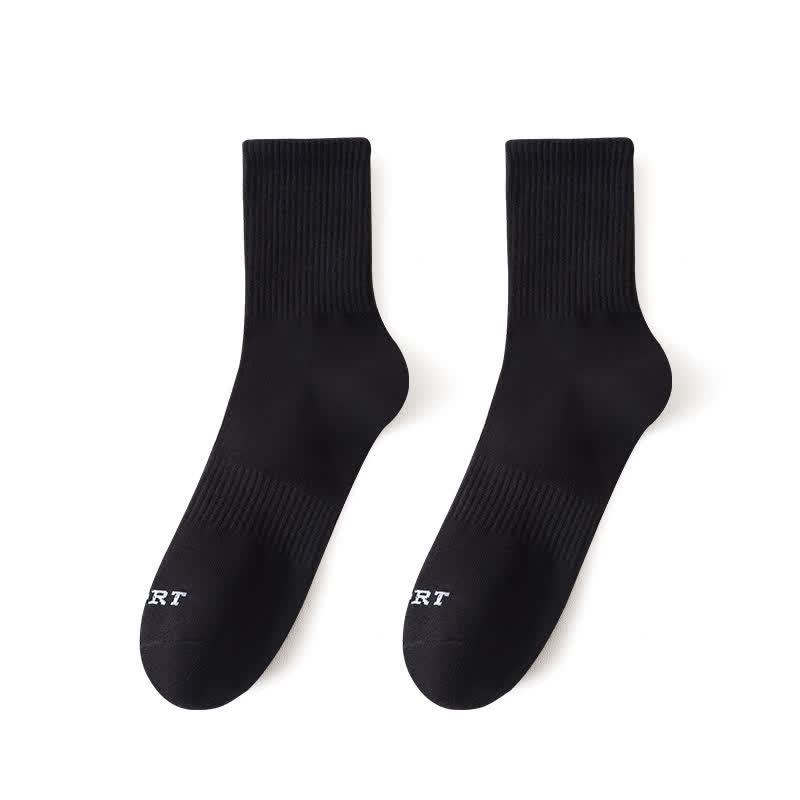 Anti-odor Cotton Sport Quarter Socks(3 Pairs) - Black - EU43-48(US9-13) - image 3