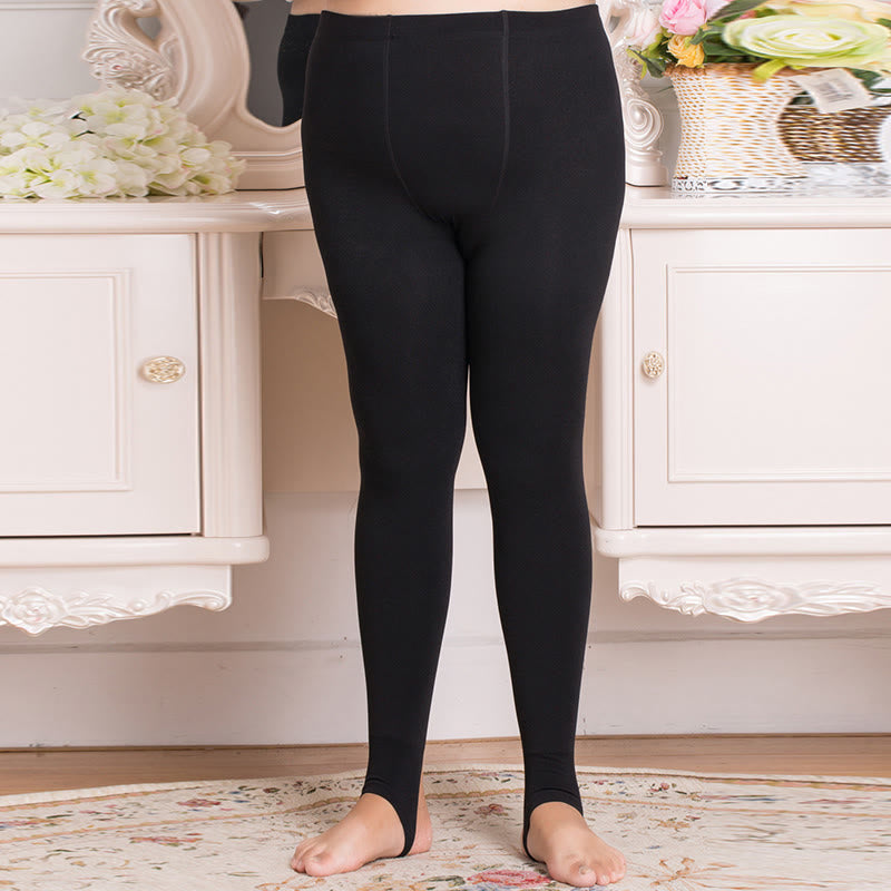 Plus Size Fleece Waist Pantyhose(2 Pairs) - image 12