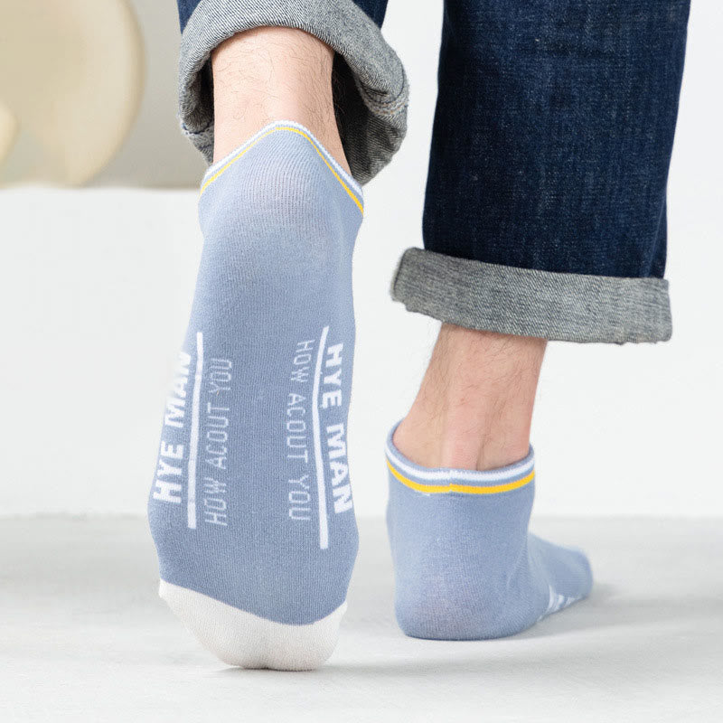 Wide Calf Letter Pattern Cotton Socks(3 Pairs)