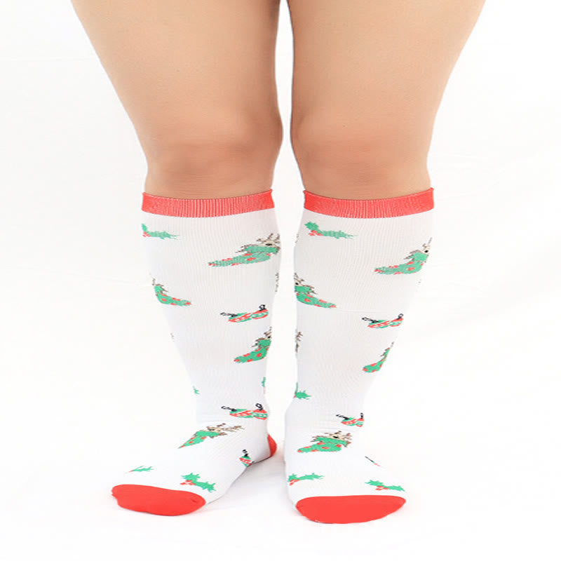 Christmas Sports Knee High Compression Socks(6 Pairs) - image 4