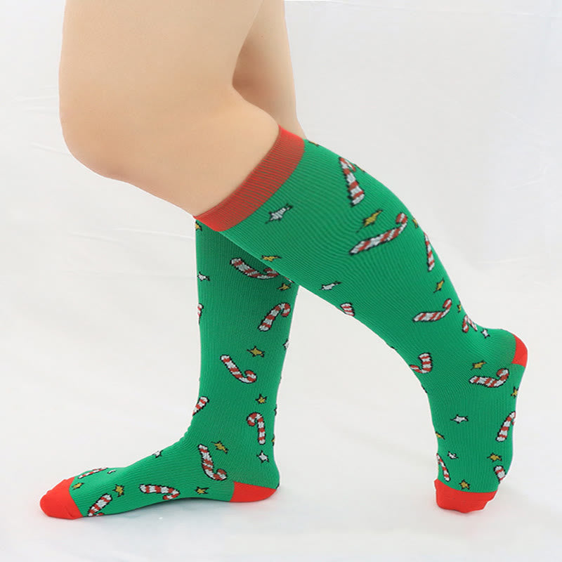 Christmas Sports Knee High Compression Socks(6 Pairs) - image 5