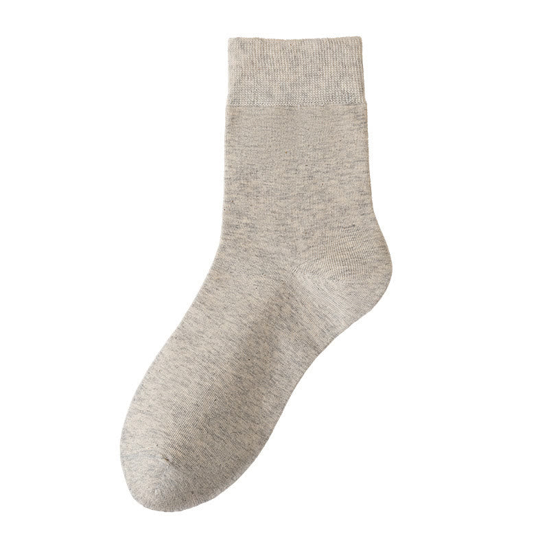 Plus Size Solid Color Breathable Quarter Socks(5 Pairs)