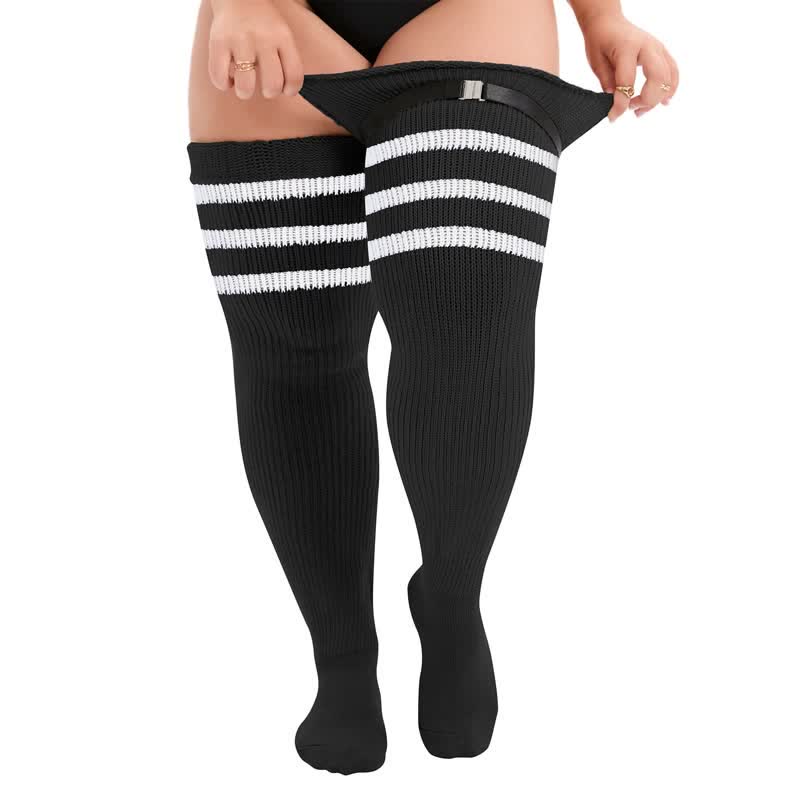 Stripe Thigh High Socks - image 4