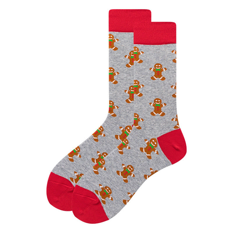 Plus Size Christmas Stretchy Novelty Crew Socks(6 Pairs) - image 6