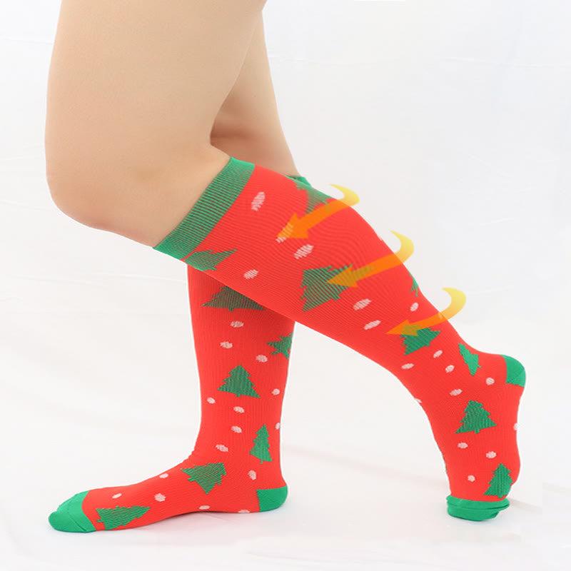 Christmas Sports Knee High Compression Socks(6 Pairs) - image 9