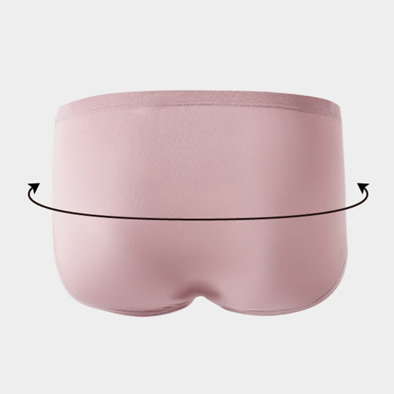 Plus Size Simple High-Waisted Strentch Hip Briefs(2 Packs)