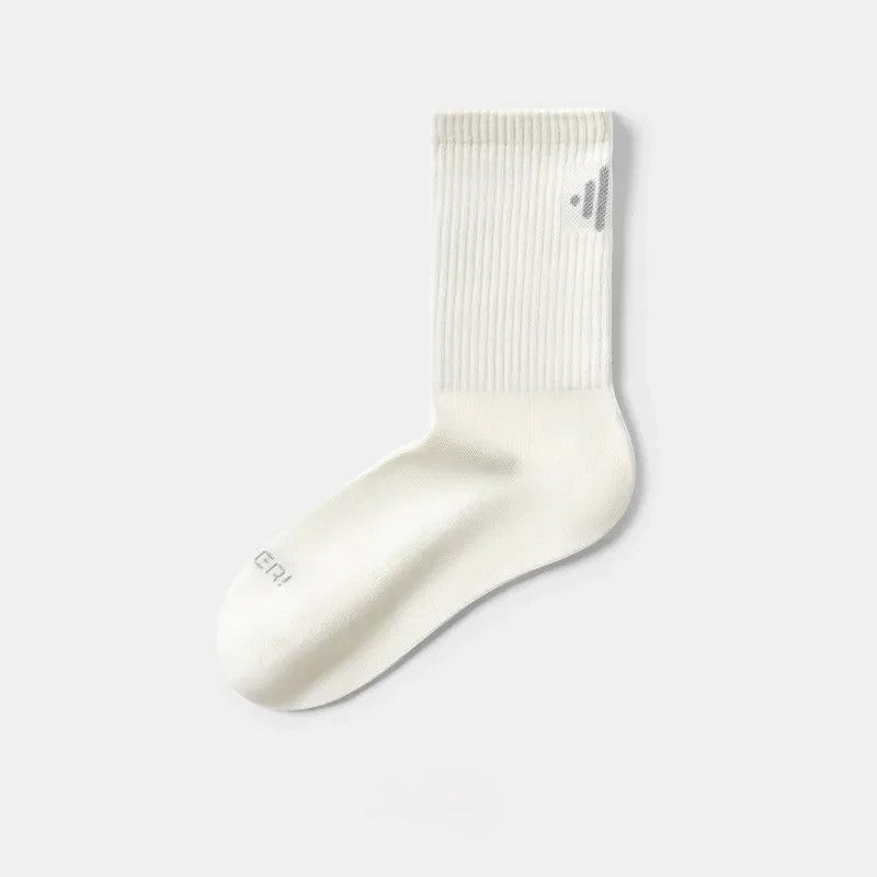 Classic Ribbed Cotton Blend Quarter Socks(4 Pairs) - White - EU39-44(US6-10) - image 6